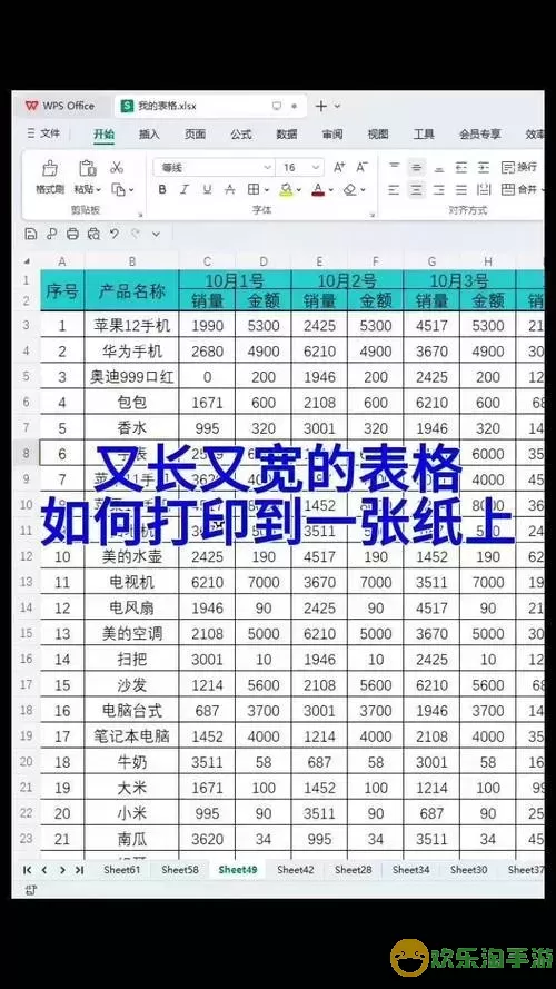 超长 excel 多行打印图1