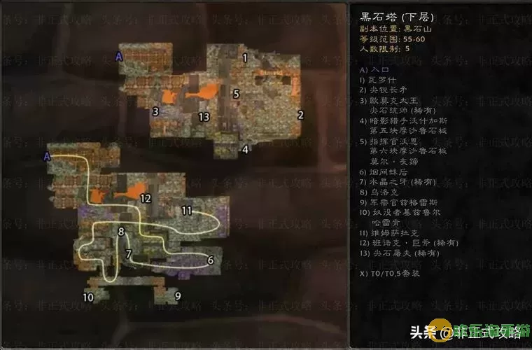 魔兽怀旧服黑石塔上层攻略：详细路线解析与注意事项图3