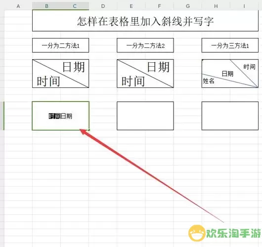 word表格怎么在斜线上下行打字_word表格怎么搞斜线并打字图1